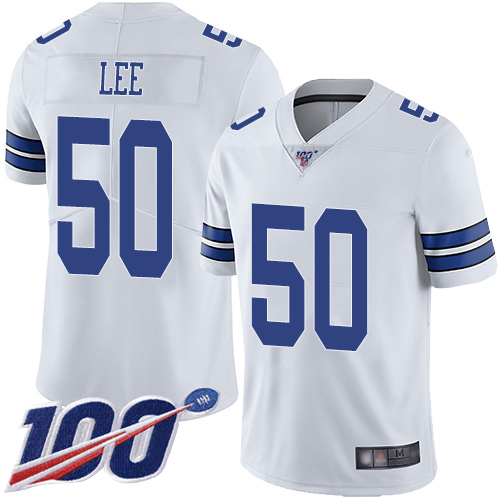 Men Dallas Cowboys Limited White Sean Lee Road #50 100th Season Vapor Untouchable NFL Jersey